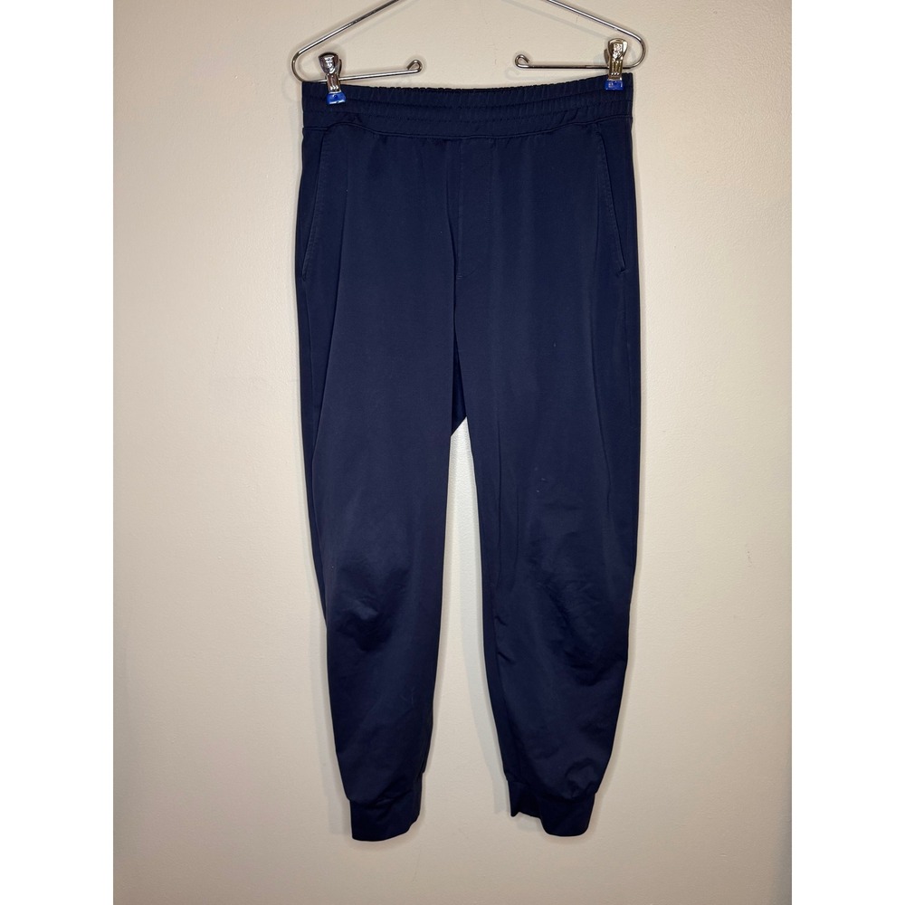 Uniqlo Mens Ultra Stretch Active Joggers Navy Blue Tapered Pants Size M 475384